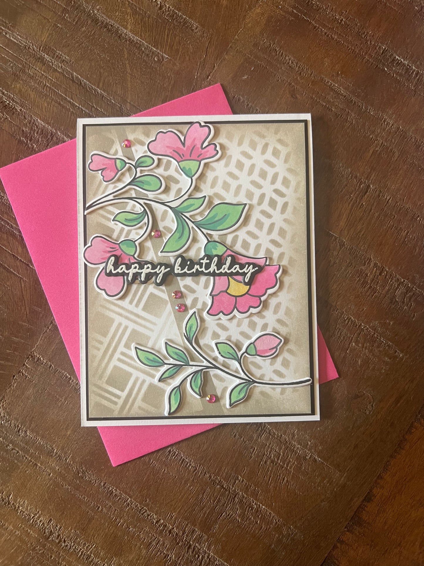 Happy Birthday Pink Flower